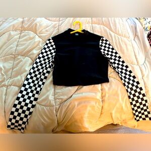 Checker crop top